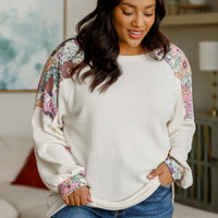 Mountain Side Waffle Knit Long Sleeve Top
