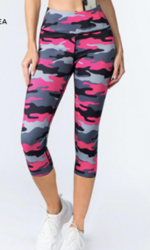 Pink Camo Workout capris