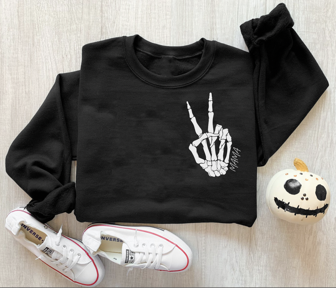 MAMA✌️ PEACE Skeleton hand sweatshirt✌️