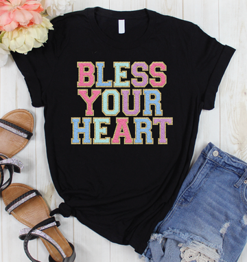 BLESS YOUR HEART Patch Letter (Printed)