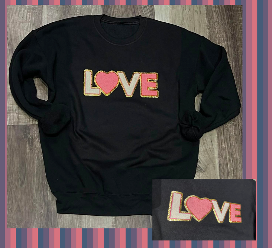 LOVE Chenille Patch Sweatshirt