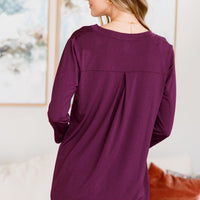 So Outstanding Top in Dark Magenta