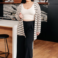 Weekend Adventure Striped Longline Cardigan