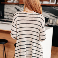 Weekend Adventure Striped Longline Cardigan