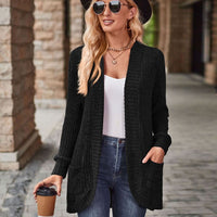 Open Front Cardigan with Pockets