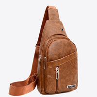 PU Leather Large Capacity Sling Bag