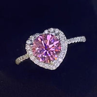 1 Carat Moissanite Heart Ring