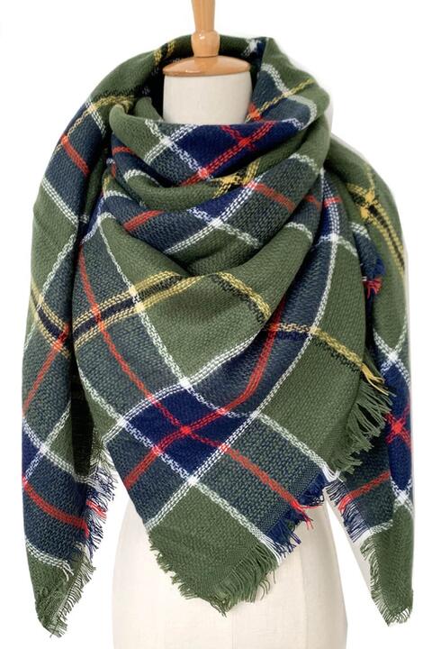 Plaid Imitation Cashmere Scarf