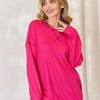 Celeste Full Size Oversized Long Sleeve Top