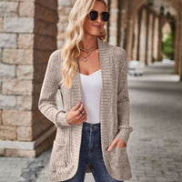 Open Front Cardigan with Pockets