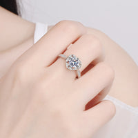 Moissanite Heart Ring