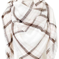 Plaid Imitation Cashmere Scarf