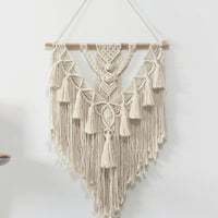 Macrame Fringe Wall Hanging Decor