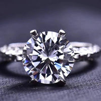 Forever Love Side Stone Moissanite Ring