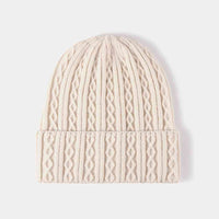 Mixed Knit Cuff Beanie