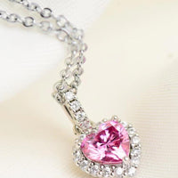 1 Carat Moissanite Heart Pendant Necklace