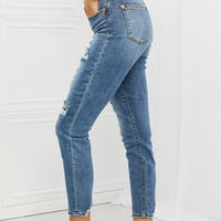 Judy Blue Dahlia Full Size Distressed Patch Jeans