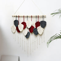 Hand-Woven Feather Macrame Wall Hanging