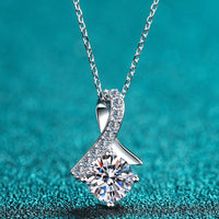 Unique and Chic Moissanite Pendant Necklace