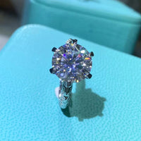 Forever Love Side Stone Moissanite Ring