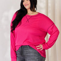 Celeste Full Size Oversized Long Sleeve Top