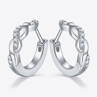 Moissanite Twisted Platinum-Plated Earrings