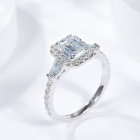 1 Carat Moissanite Geometric 925 Sterling Silver Ring