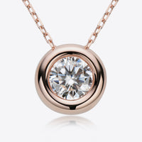 1 Carat Moissanite Pendant 925 Sterling Silver Necklace