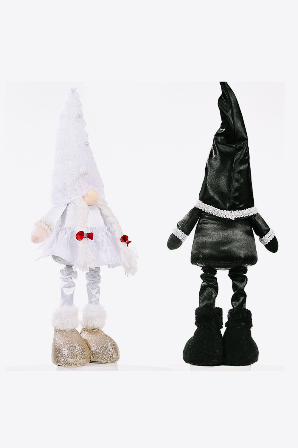 Wedding Bow Detail Pom-Pom Telescopic Leg Gnome