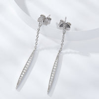 Elegant Moissanite 925 Sterling Silver Drop Earrings