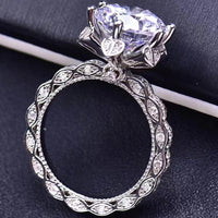 Moissanite Heart 925 Sterling Silver Ring