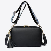 PU Leather Tassel Crossbody Bag