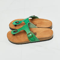 MMShoes Drift Away T-Strap Flip-Flop in Green