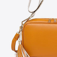 PU Leather Tassel Crossbody Bag