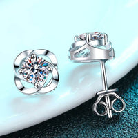 It's Your Day Moissanite Rhodium-Plated Stud Earrings