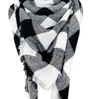 Faux Cashmere Plaid Scarf