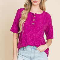 BOMBOM At The Fair Animal Textured Top