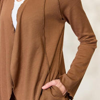 Culture Code Full Size Open Front Long Sleeve Cardigan