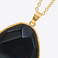 Contrast Teardrop Crystal Pendant