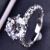 Forever Love Side Stone Moissanite Ring