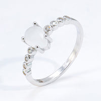 Teardrop Natural Moonstone Ring