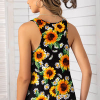 Floral Scoop Neck Tank Top