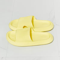 MMShoes Arms Around Me Open Toe Slide in Yellow