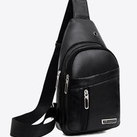 PU Leather Large Capacity Sling Bag