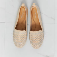 Forever Link Rhinestone Flats in Beige