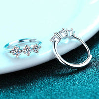 Sterling Silver Moissanite Huggie Earrings