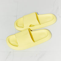 MMShoes Arms Around Me Open Toe Slide in Yellow