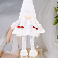 Wedding Bow Detail Pom-Pom Telescopic Leg Gnome