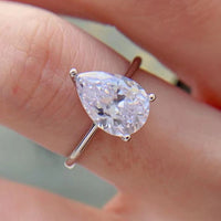 Classic Teardrop Moissanite Ring