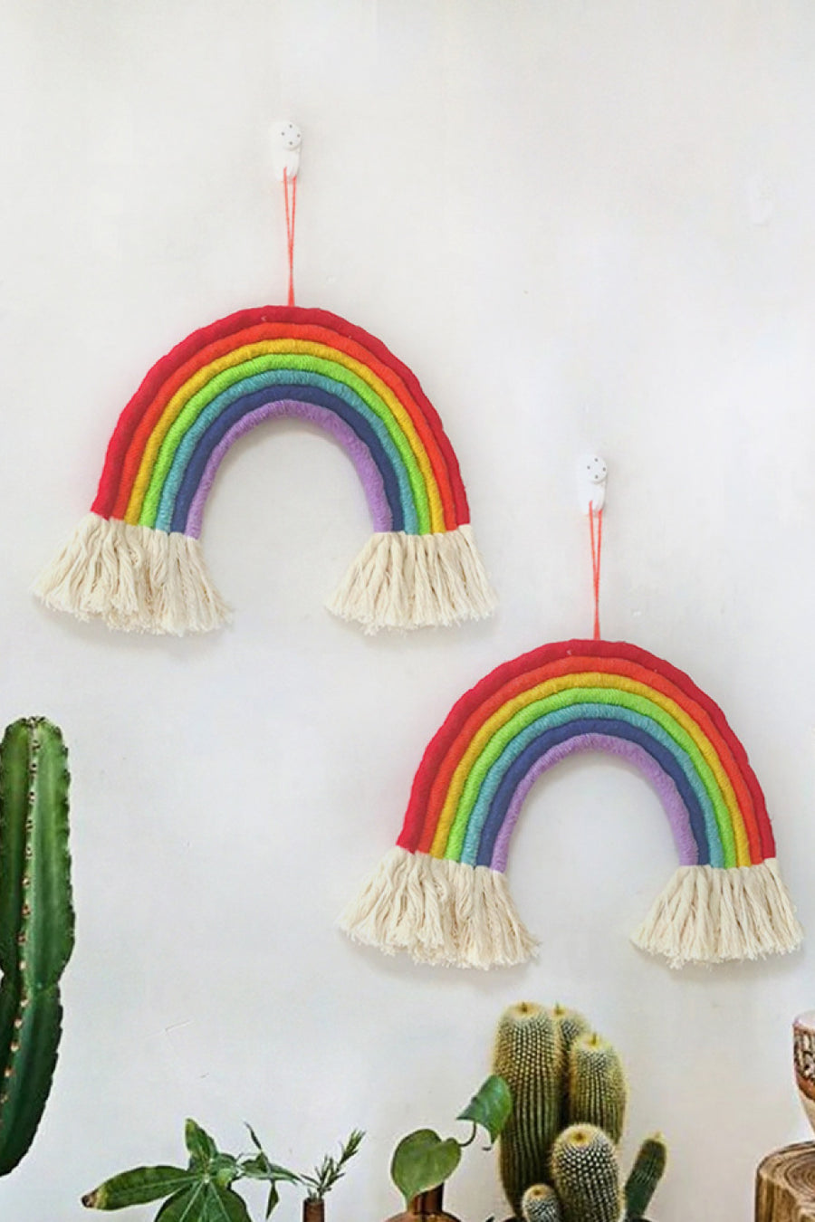 Rainbow Fringe Trim Wall Hanging Decor